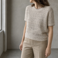 Comfortable Women's Eyelet Knit Pullover with a Chic, Sophisticated Everyday Look