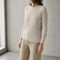 Comfortable Women's Cable Knit Pullover for Effortless Everyday Elegance