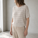 Stylish Openwork Lace Pullover for Women with a Refined and Modern Appeal