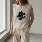 Elegant Women's Crewneck Knit Vest for Effortless Everyday Style and Comfort