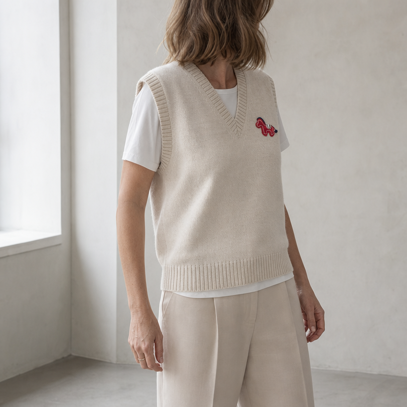 Stylish Women's V-Neck Knit Vest Designed for All-Day Comfort and Ease