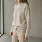 Stylish Women's Mock Neck Yoke Pullover for Everyday Wear and Special Occasions