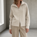 Stylish Women's Ribbed Zip Jacket for Everyday Wear and Special Occasions