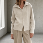 Stylish Women's Ribbed Zip Jacket for Everyday Wear and Special Occasions