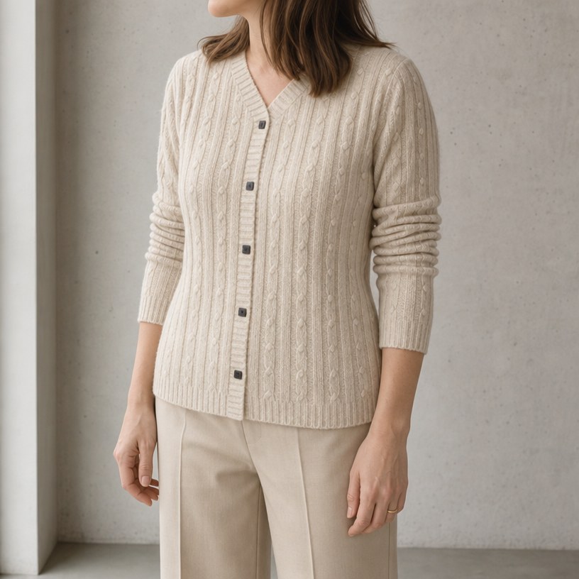Stylish Women's Cable Knit Cardigan for Everyday Wear and Special Occasions
