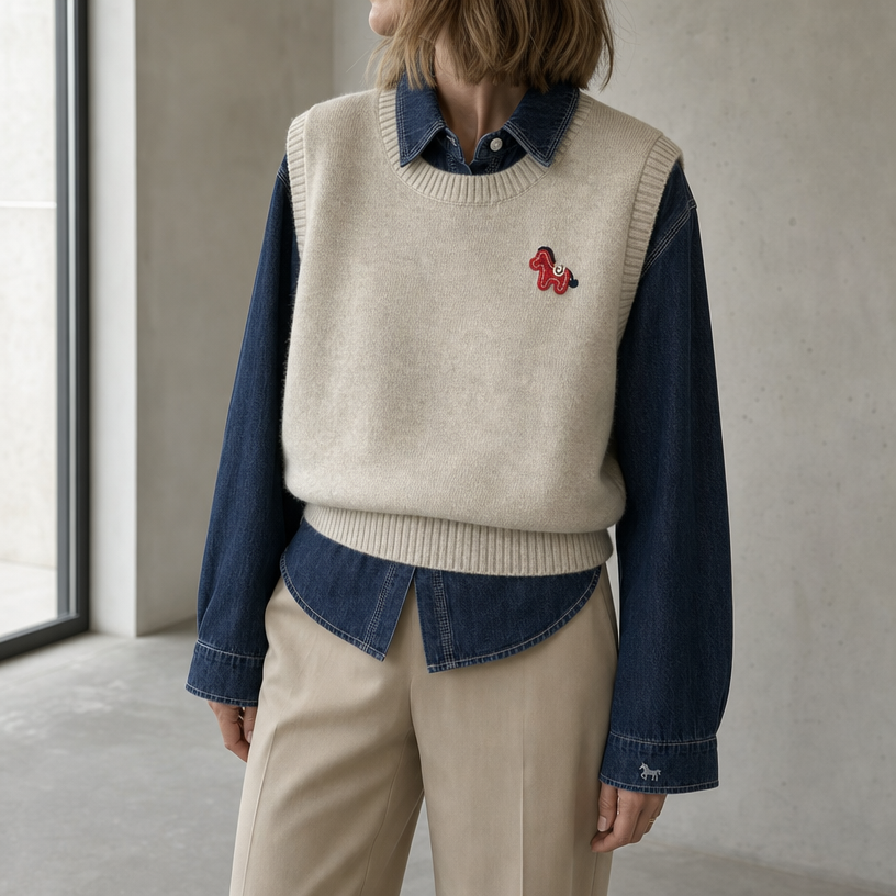Stylish Women's Cropped Knit Vest Designed for All-Day Comfort and Ease