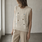 Comfortable Embroidered Cat Vest for Women with an Effortlessly Chic Style