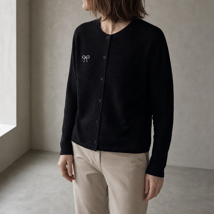 Elegant Women's Waffle Knit Cardigan for a Sophisticated, Polished Everyday Look