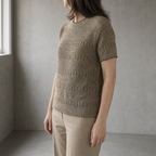 Comfortable Women's Eyelet Knit Pullover with a Chic, Sophisticated Everyday Look