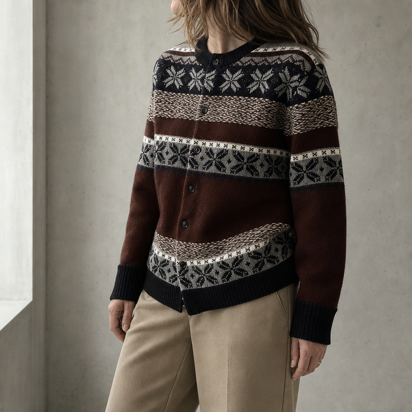 Stylish Women's Fair Isle Cardigan for Everyday Wear and Special Occasions