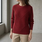 Elegant Women's Chevron Knit Pullover for Effortless Everyday Style and Comfort