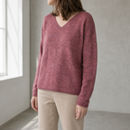 Elegant Women's V-Neck Lace Pullover for a Sophisticated, Polished Everyday Look