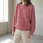 Elegant Women's Eyelet Lace Pullover for Effortless Everyday Style and Comfort