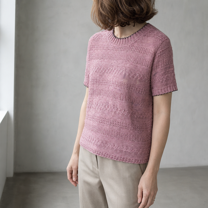 Comfortable Women's Eyelet Knit Pullover with a Chic, Sophisticated Everyday Look