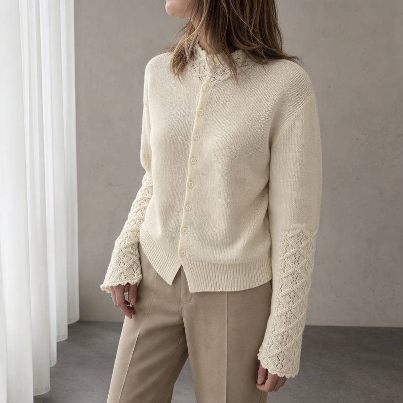 Stylish Mandarin Collar Cardigan for Women with a Refined and Modern Appeal