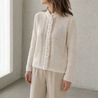 Elegant Women's Scalloped Lace Cardigan for a Sophisticated, Polished Everyday Look