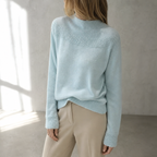 Stylish Women's Mock Neck Yoke Pullover for Everyday Wear and Special Occasions