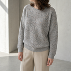 Elegant Women's Eyelet Lace Pullover for Effortless Everyday Style and Comfort