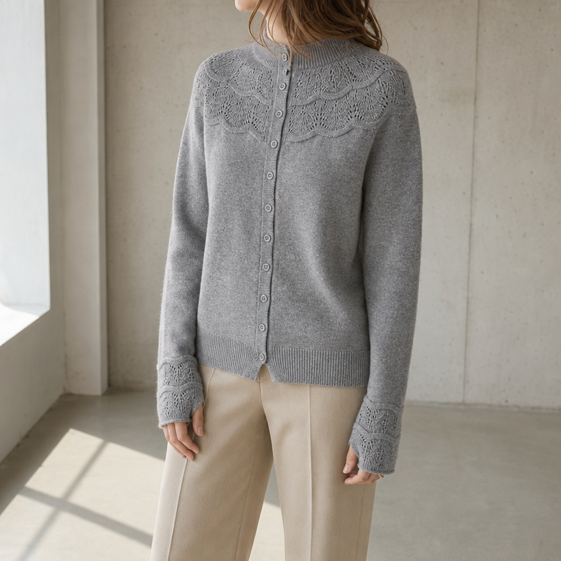 Elegant Women's Mock Neck Thumbhole Cardigan for Effortless Everyday Style and Comfort