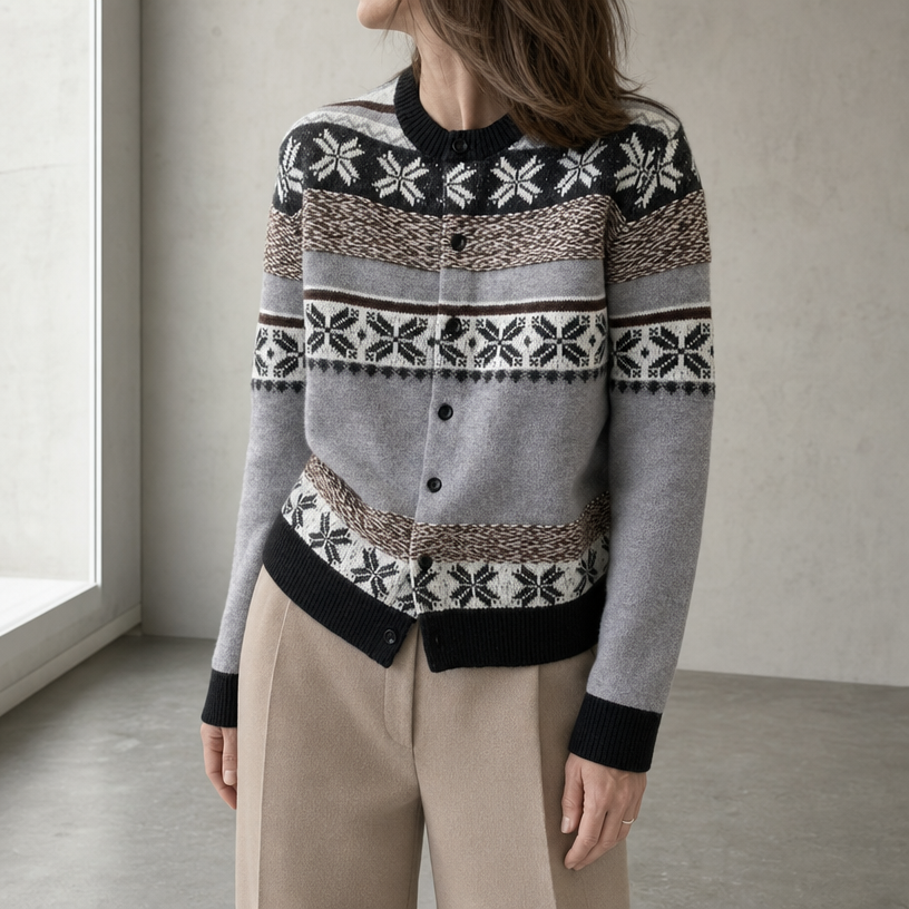 Stylish Women's Fair Isle Cardigan for Everyday Wear and Special Occasions