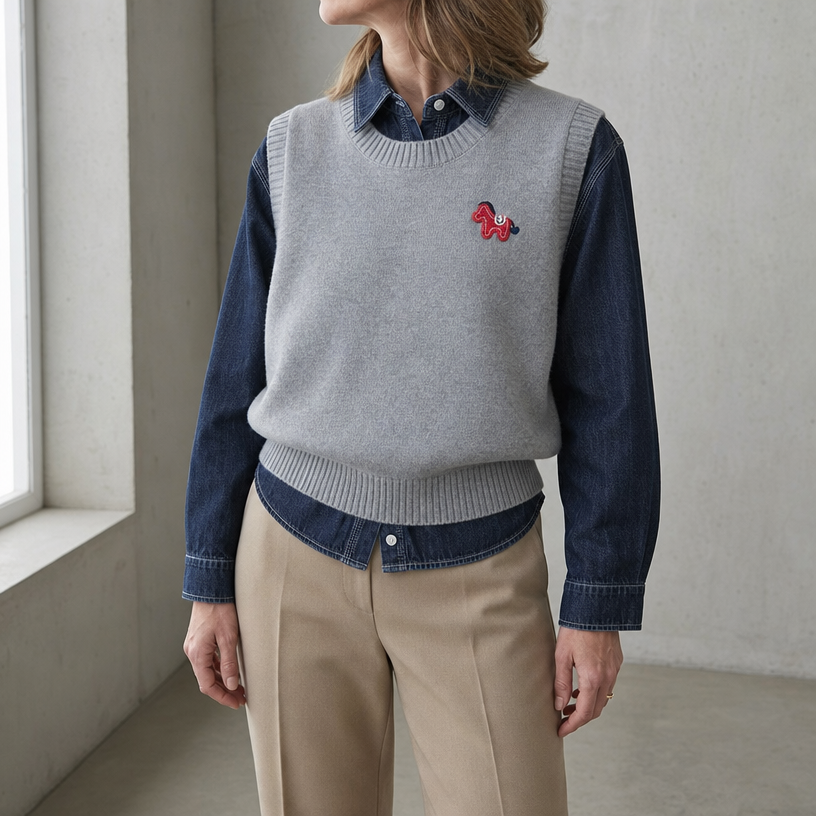 Stylish Women's Cropped Knit Vest Designed for All-Day Comfort and Ease