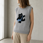 Elegant Women's Crewneck Knit Vest for Effortless Everyday Style and Comfort