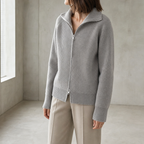 Stylish Women's Ribbed Zip Jacket for Everyday Wear and Special Occasions