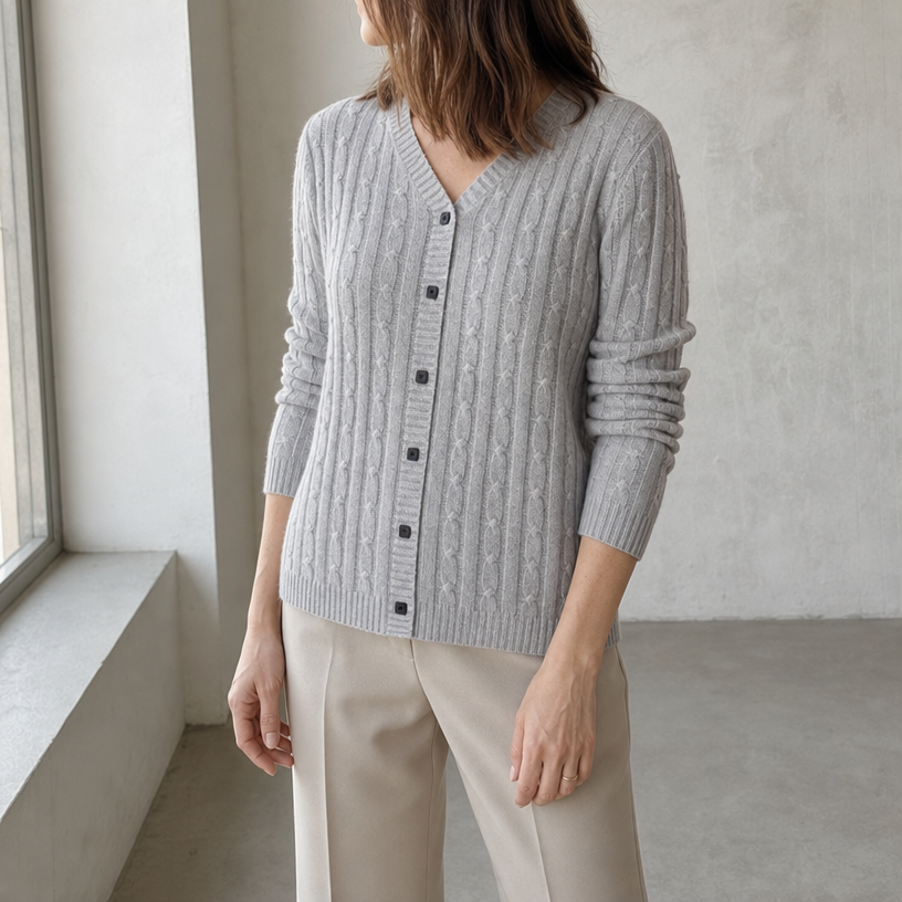 Stylish Women's Cable Knit Cardigan for Everyday Wear and Special Occasions