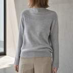 Stylish Women's Mock Neck Yoke Pullover for Everyday Wear and Special Occasions