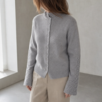 Stylish Mandarin Collar Cardigan for Women with a Refined and Modern Appeal