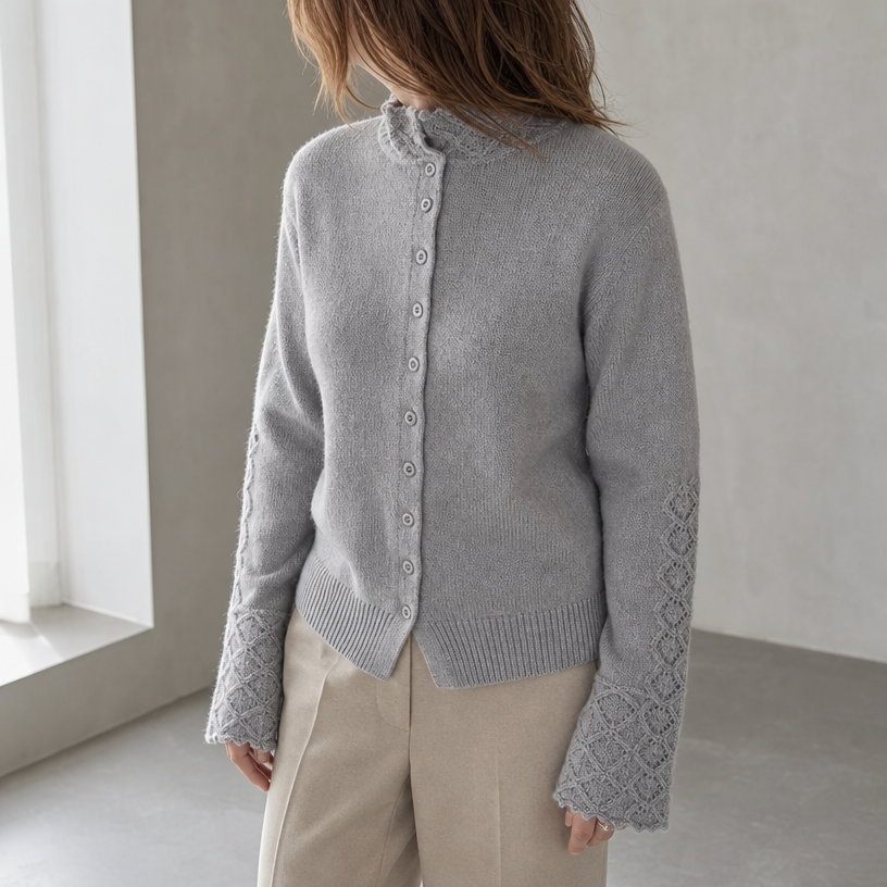 Stylish Mandarin Collar Cardigan for Women with a Refined and Modern Appeal