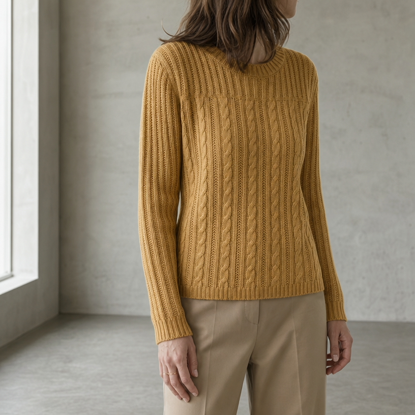 Comfortable Women's Cable Knit Pullover for Effortless Everyday Elegance