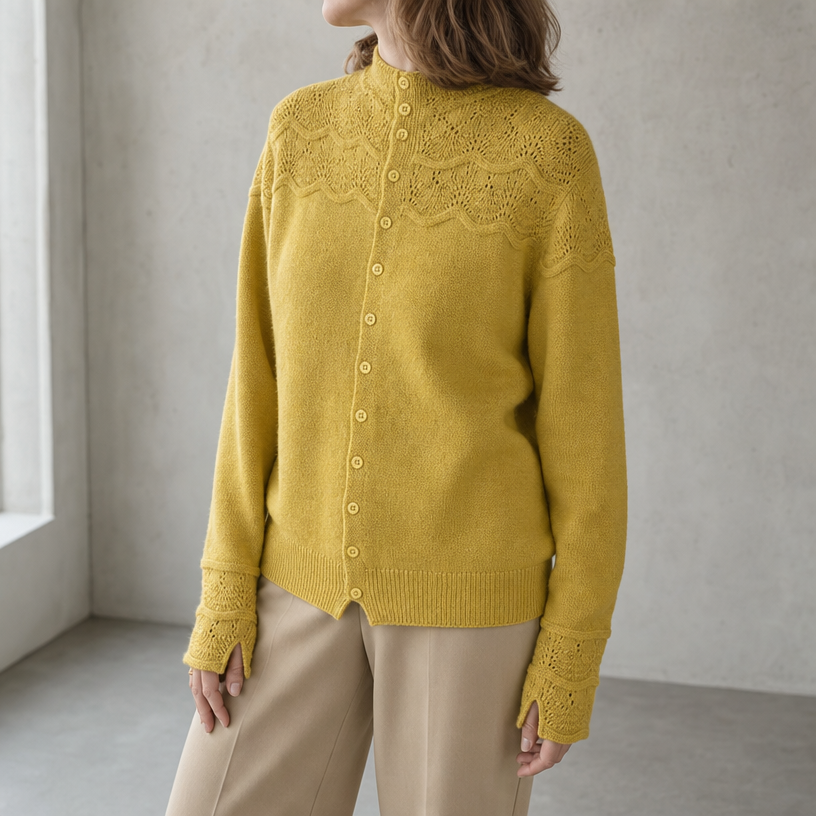 Elegant Women's Mock Neck Thumbhole Cardigan for Effortless Everyday Style and Comfort