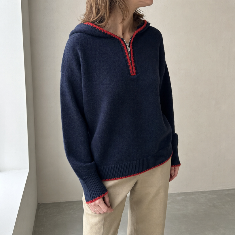Stylish Women's Hooded Zip Pullover for Everyday Wear and Special Occasions
