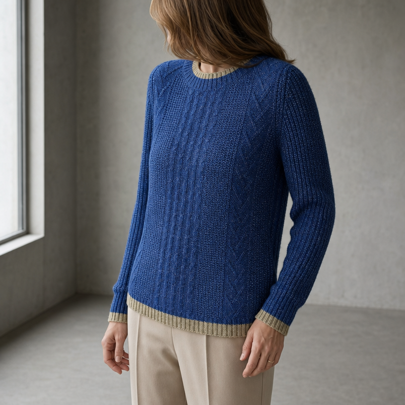 Elegant Raglan Cable Pullover for Women with a Modern, Timeless Design
