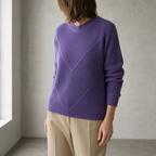 Elegant Women's Chevron Knit Pullover for Effortless Everyday Style and Comfort