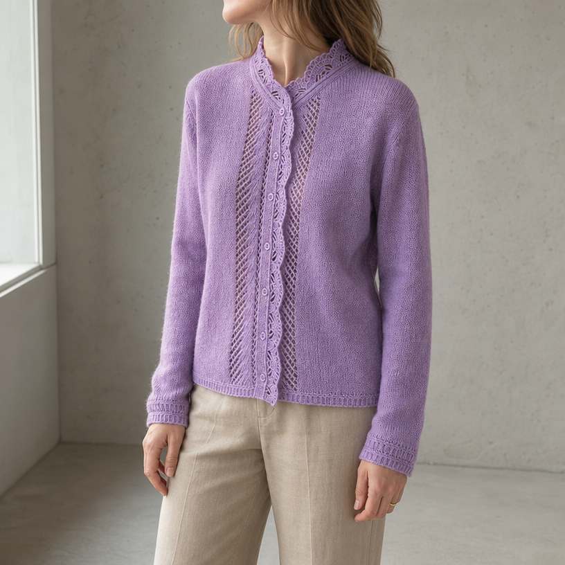 Elegant Women's Scalloped Lace Cardigan for a Sophisticated, Polished Everyday Look