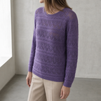 Elegant Pointelle Knit Pullover for Women Designed for Modern Everyday Style
