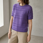 Comfortable Women's Eyelet Knit Pullover with a Chic, Sophisticated Everyday Look