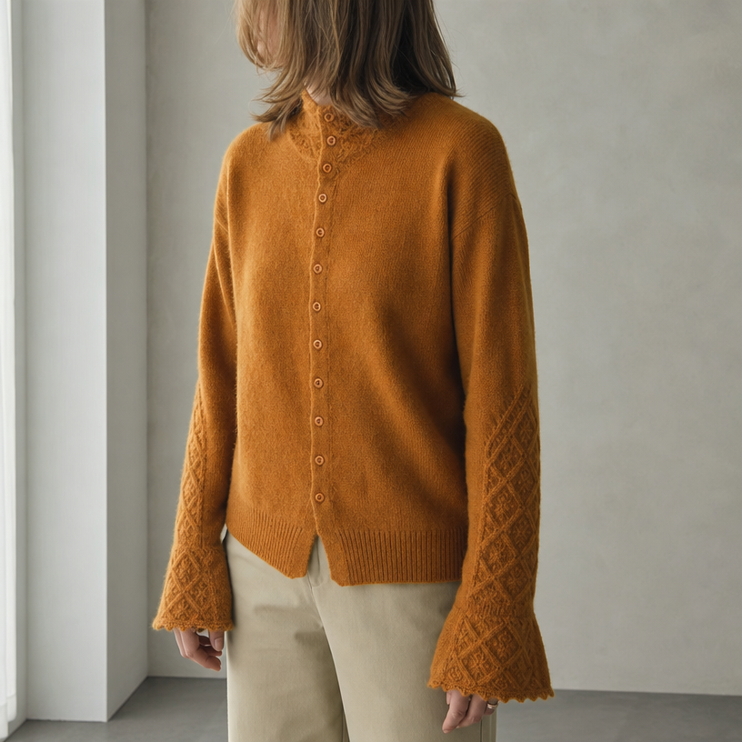 Stylish Mandarin Collar Cardigan for Women with a Refined and Modern Appeal