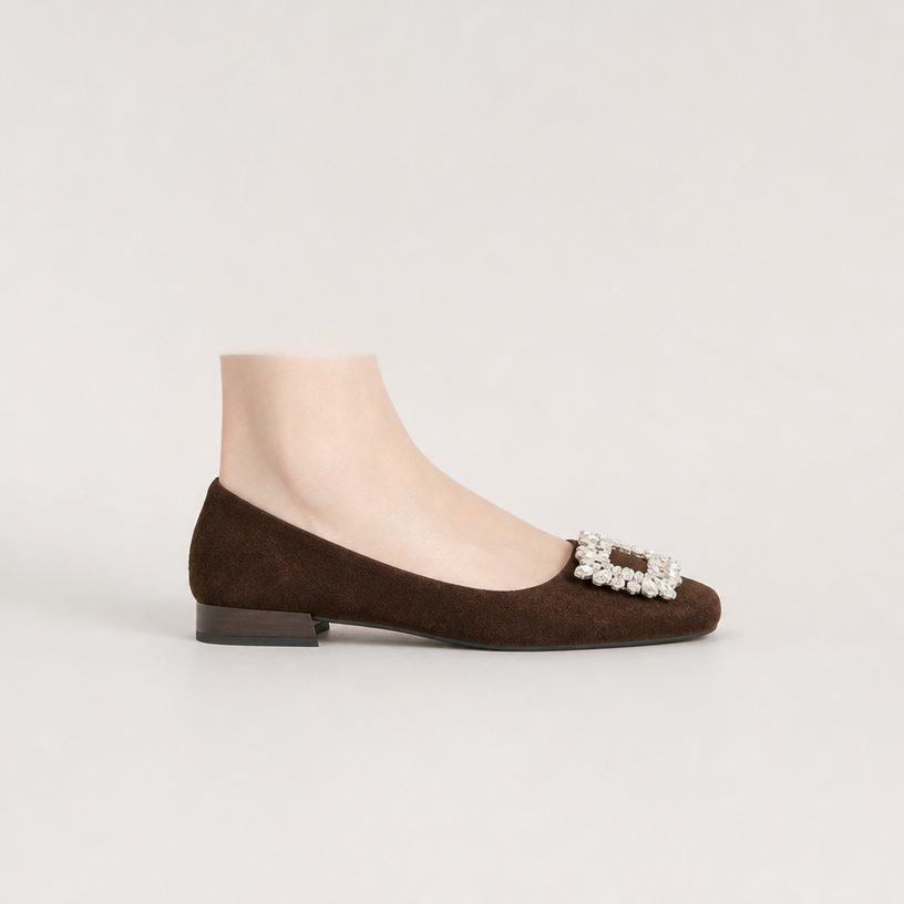 Stylish Women's Orthopedic Square Toe Flats Designed for All-Day Comfort and Ease