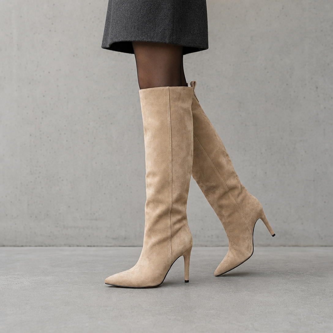 Comfortable Women's Pointed Toe Stiletto Boots for Cozy Autumn Days and Easy Styling