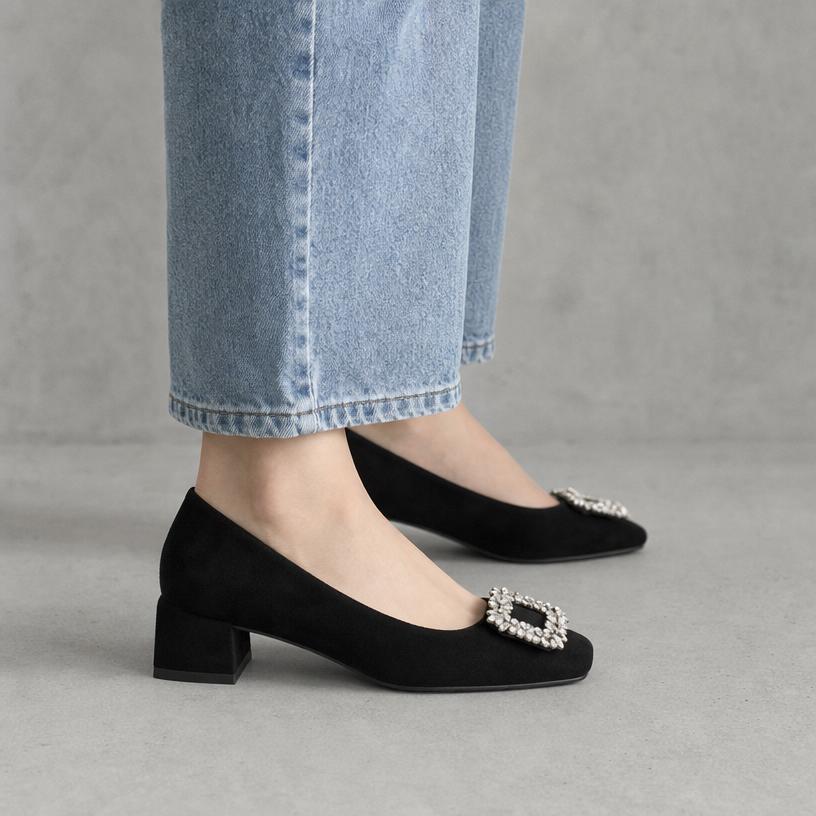 Stylish Women's Orthopedic Square Toe Flats Designed for All-Day Comfort and Ease