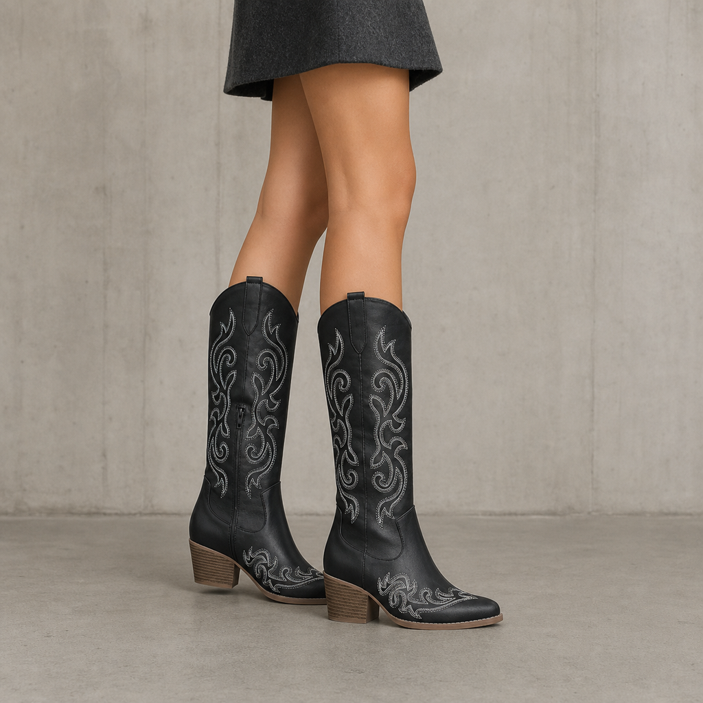 Comfortable Women's Pointed Cowboy Boots for Cozy Autumn Days and Easy Styling