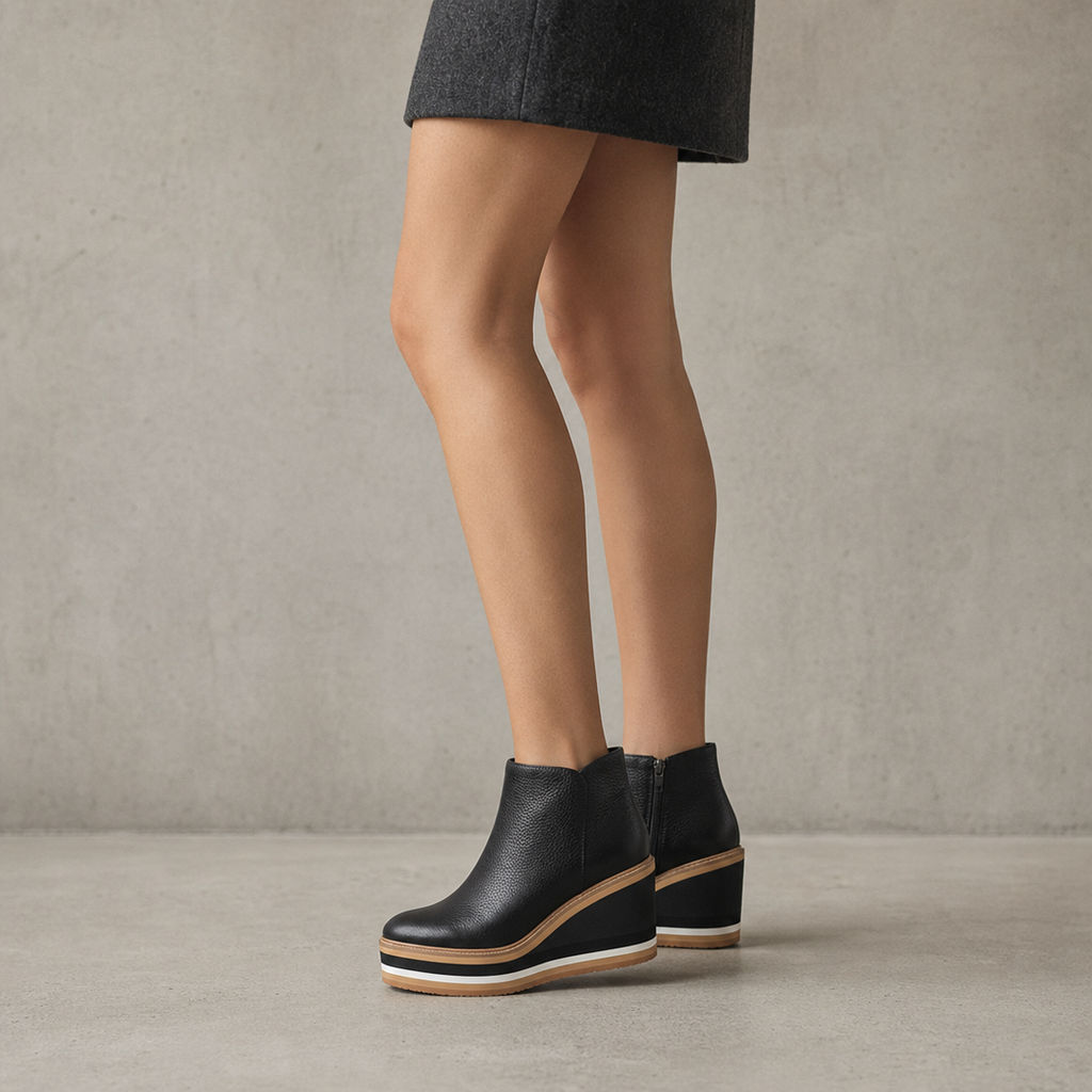 Comfortable Women's Wedge Ankle Boots for Cozy Autumn Days and Easy Styling