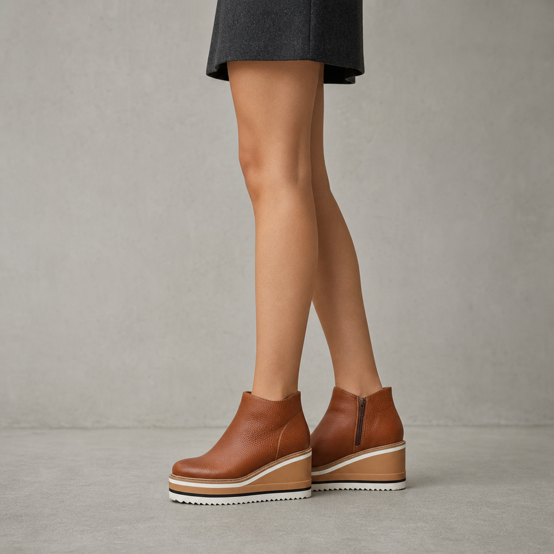 Comfortable Women's Wedge Ankle Boots for Cozy Autumn Days and Easy Styling