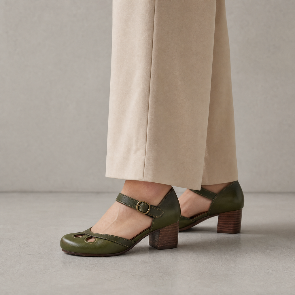 Elegant Women's Orthopedic Ankle Strap Pumps for Effortless Everyday Style and Comfort