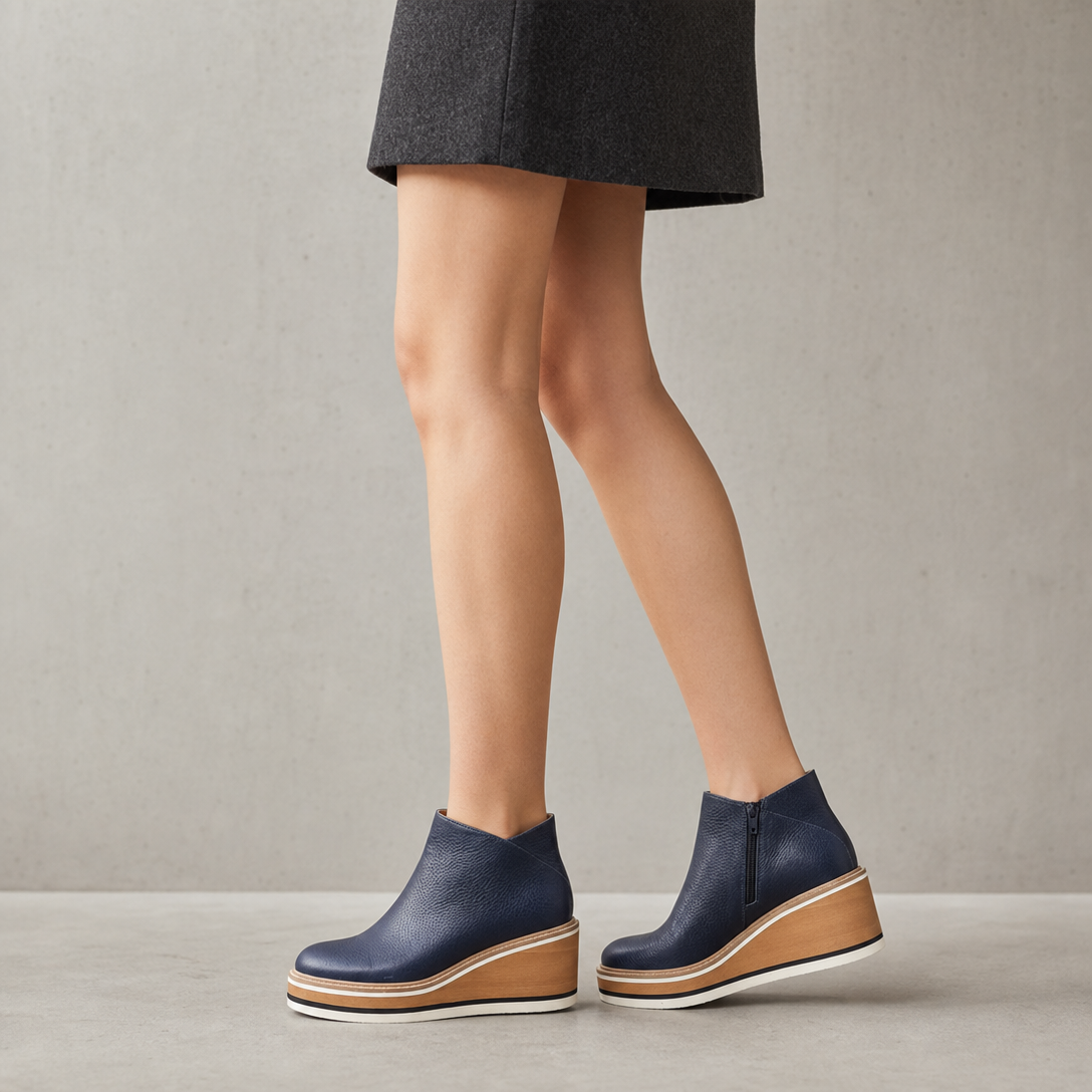 Comfortable Women's Wedge Ankle Boots for Cozy Autumn Days and Easy Styling