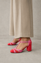 Elegant Women's Color T-Strap Pumps for Effortless Everyday Style and Comfort
