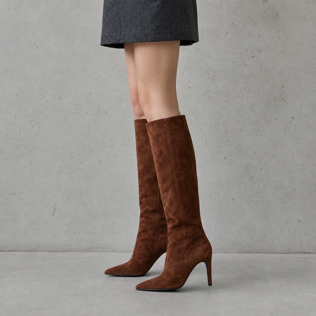 Comfortable Women's Pointed Toe Stiletto Boots for Cozy Autumn Days and Easy Styling
